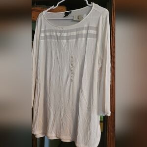 NWT - Long sleeve Ann Taylor XL Cream top